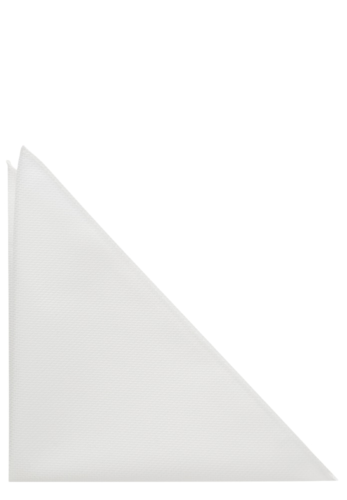 pochette de costume blanc structuré