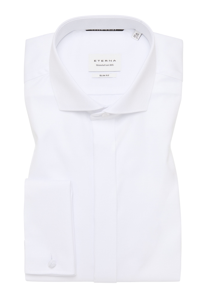 SLIM FIT Cover Shirt blanc uni