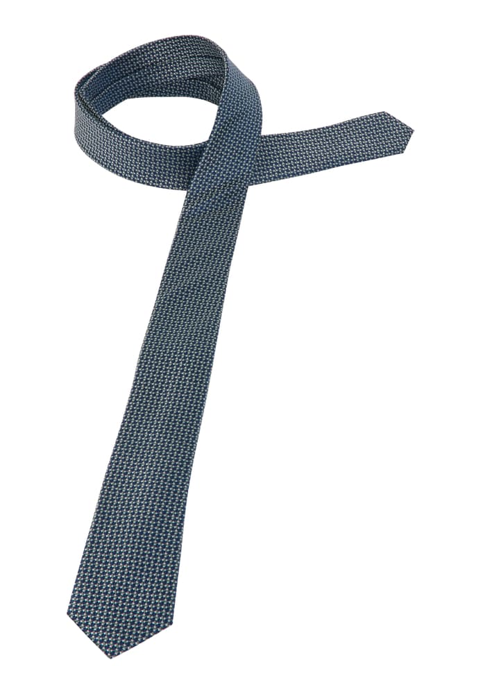 cravate bleu marine/vert structuré