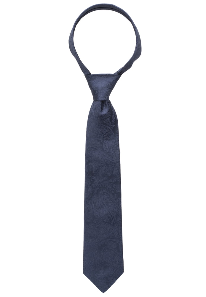cravate bleu marine estampé