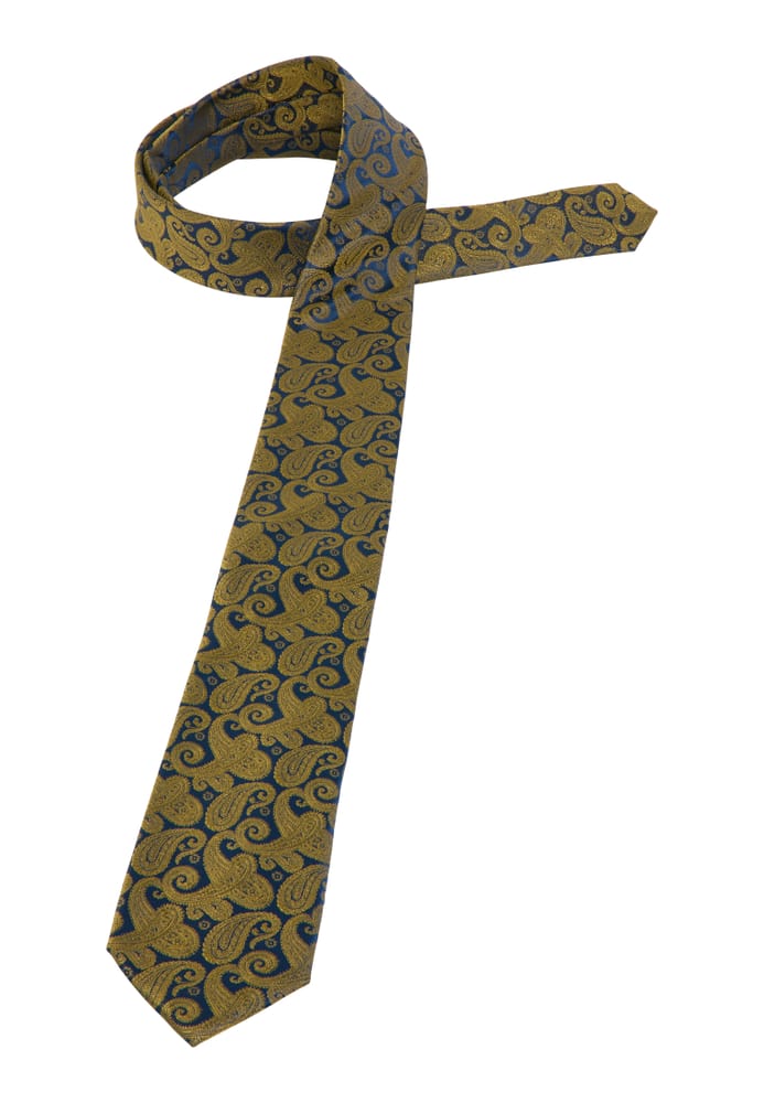 cravate jaune estampé