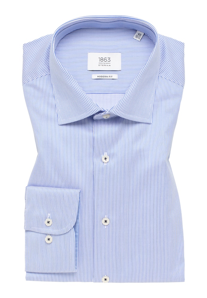 modern fit chemise bleu royal rayé