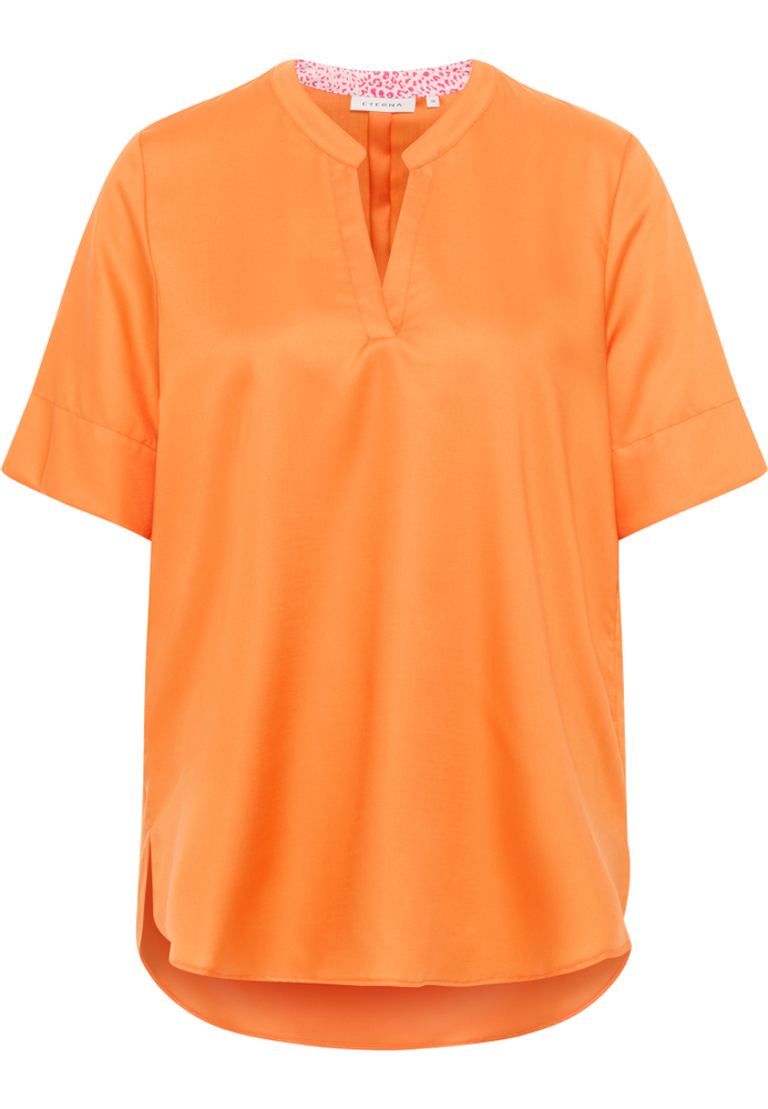 Bluse in orange unifarben