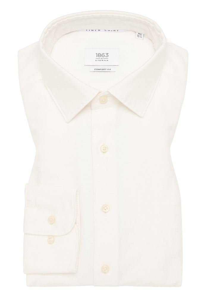 ETERNA Mode GmbH COMFORT FIT Linen Shirt in champagner unifarben