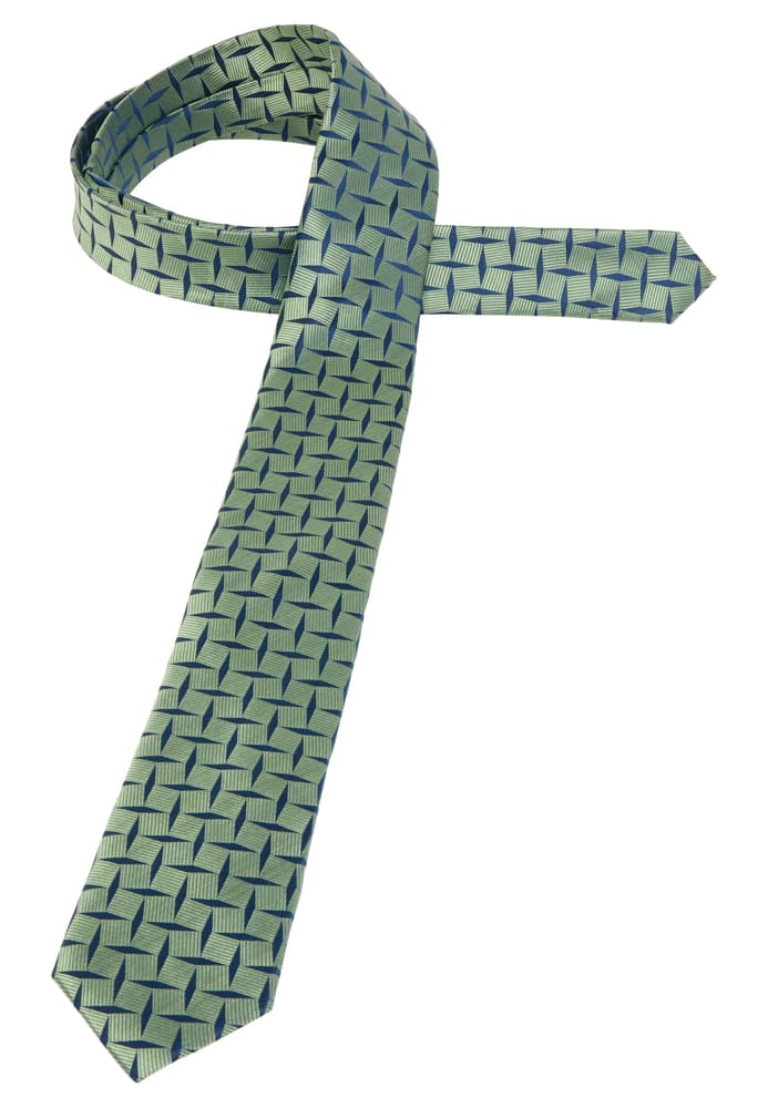 cravate vert tilleul structuré