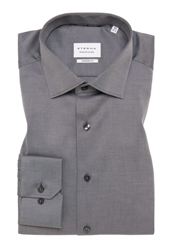 MODERN FIT Cover Shirt gris uni