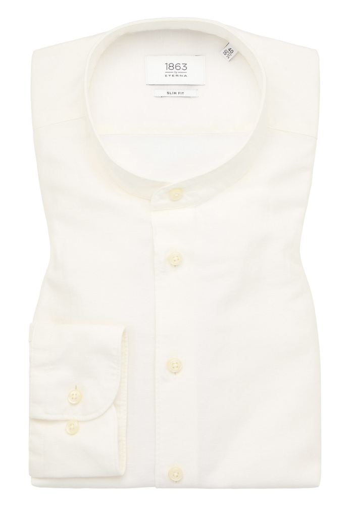 ETERNA Mode GmbH SLIM FIT Linen Shirt in champagner unifarben