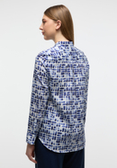 shirt-blouse in blue printed