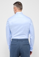 SUPER SLIM Luxury Shirt in hellblau unifarben