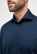 COMFORT FIT Jersey Shirt in donkerblauw vlakte