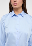 Satin Shirt in hellblau unifarben