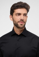 MODERN FIT Cover Shirt in schwarz unifarben