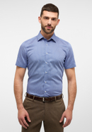 ETERNA print twill short-sleeved shirt SLIM FIT