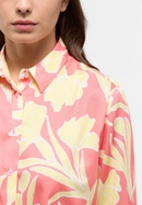 shirt-blouse in coral printed