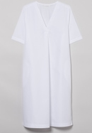 Shirt dress in white plain