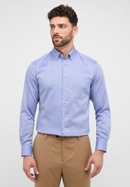MODERN FIT Overhemd in koningsblauw vlakte