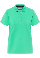Poloshirt in grün unifarben