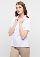 Poloshirt in wit vlakte