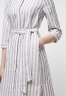 Hemdblusenkleid in khaki striped