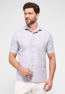 MODERN FIT Linen Shirt in grey plain
