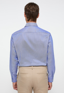 COMFORT FIT Overhemd in koningsblauw vlakte