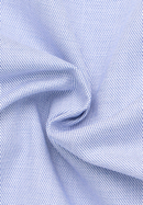 COMFORT FIT Overhemd in middenblauw gestructureerd