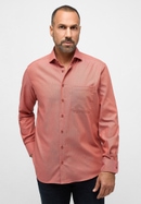 COMFORT FIT Shirt in rusty red structured