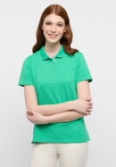 Polo shirt in green plain