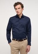 SLIM FIT Cover Shirt in navy plain