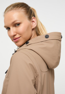 Down gilet in taupe plain