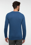 Strick Pullover in blau unifarben