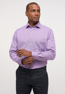 MODERN FIT Overhemd in lila gestructureerd