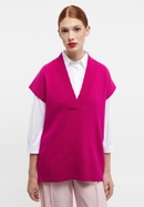Knitted jumper in pink plain