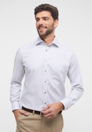 MODERN FIT Overhemd in grijs gestructureerd