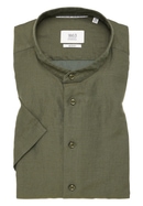SLIM FIT Linen Shirt in khaki plain