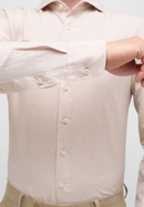 SLIM FIT Linen Shirt in beige plain
