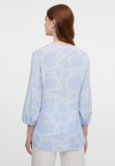 Blouse in light blue printed