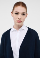 Knitted cardigan in navy plain