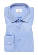 SLIM FIT Luxury Shirt in middenblauw vlakte