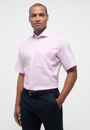 COMFORT FIT Hemd in rosa strukturiert