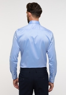 SLIM FIT Luxury Shirt in middenblauw vlakte