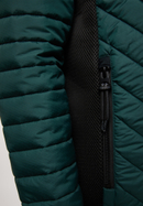 Quilted jacket in emerald plain