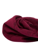 Scarf in burgundy patterned