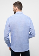 MODERN FIT Overhemd in middenblauw vlakte