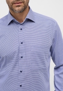 COMFORT FIT Overhemd in donkerblauw geruit