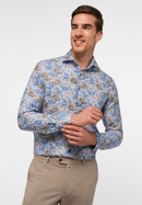 MODERN FIT Shirt in smoke blue printed