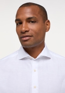 MODERN FIT Linen Shirt in weiß unifarben