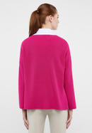 Knitted cardigan in pink plain