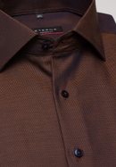 MODERN FIT Overhemd in bruin gestructureerd
