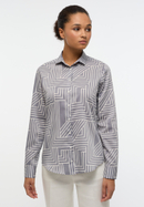 Blouse in silver printed